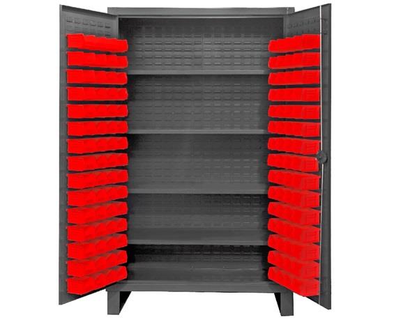 HEAVY DUTY STORAGE CABINETS WITH HOOK-ON BINS