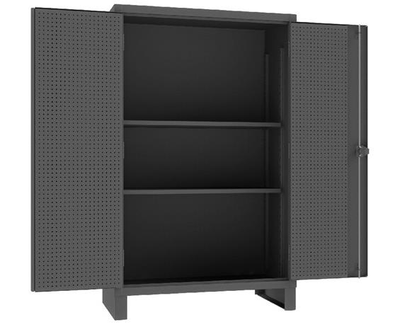 EXTRA HEAVY DUTY CABINET WITH PEGBOARD DOORS &amp; SHELVES