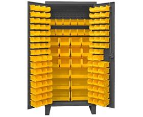 HEAVY DUTY STORAGE CABINETS WITH HOOK-ON BINS
