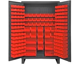 HEAVY DUTY STORAGE CABINETS WITH HOOK-ON BINS