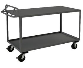 ROLLING STOCK CART WITH ERGONOMIC HANDLE