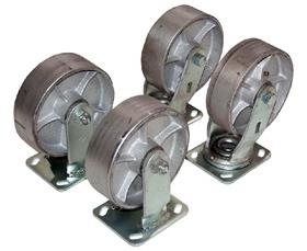CASTERS FOR STEEL HOPPERS